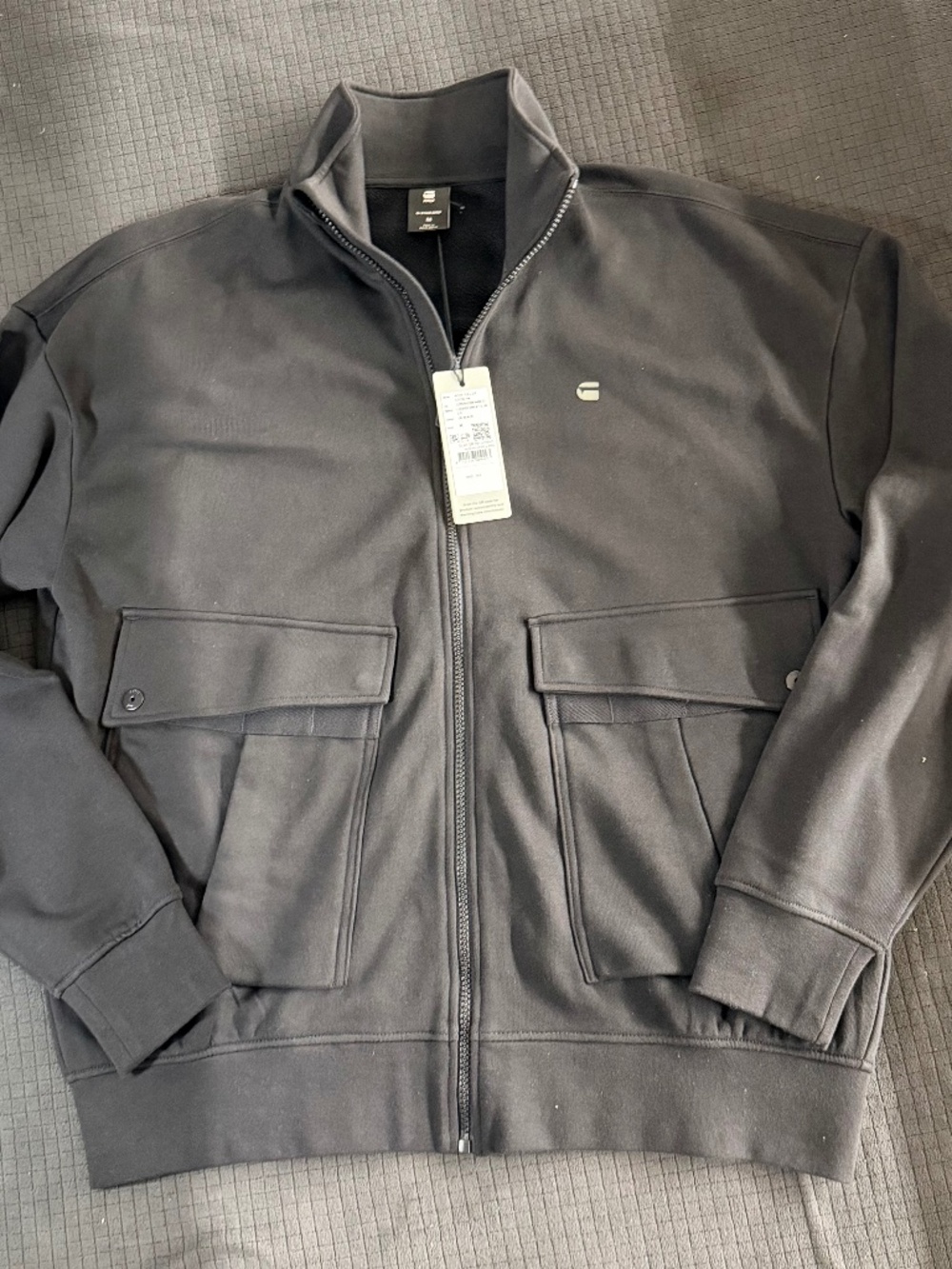 G-Star Rovic Full Zip Loose Sweater in black size: M